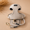 Bundle – Twill Sand | Halsbånd + Hundesele + Bånd