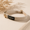 Twill hundehalsbånd - Sand