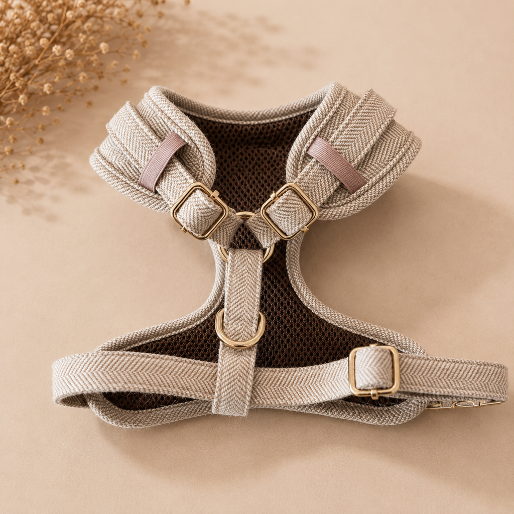 Bundle – Twill Sand | Hundesele + Bånd